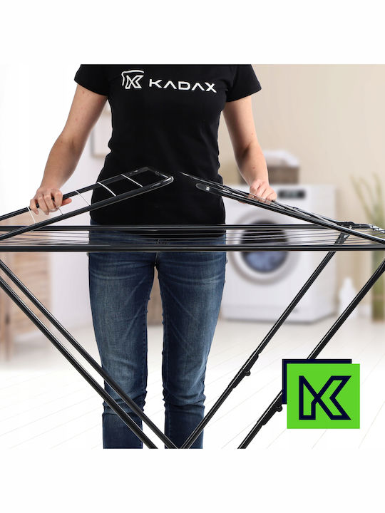 Kadax Folding Floor Clothes Drying Rack with Hanging Length 18m