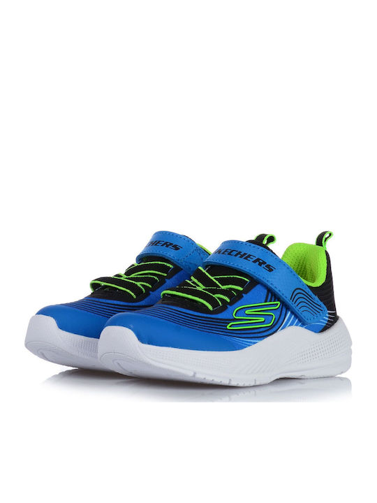 Microspec Advance Αδιάβροχα Αθλητικά Παιδικά Παπούτσια Running με Σκρατς Μπλε
