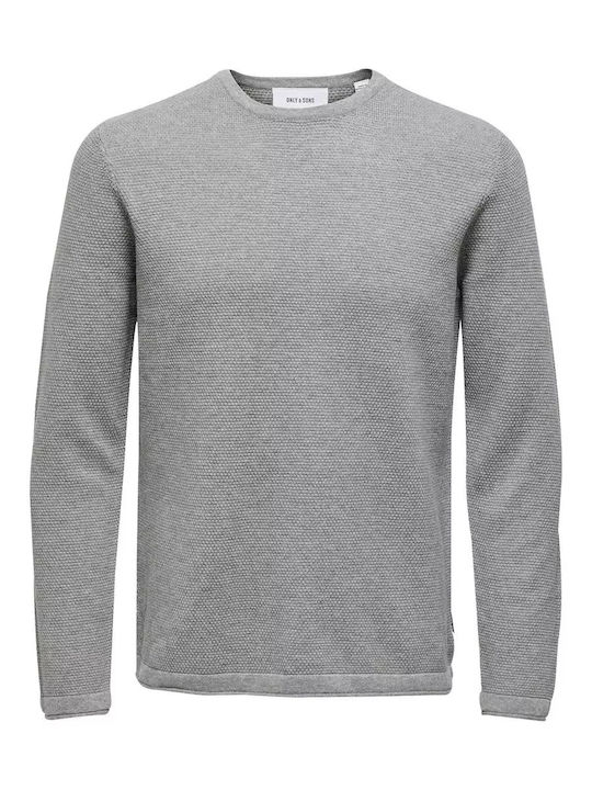Long Sleeve Sweater Medium Grey Melange