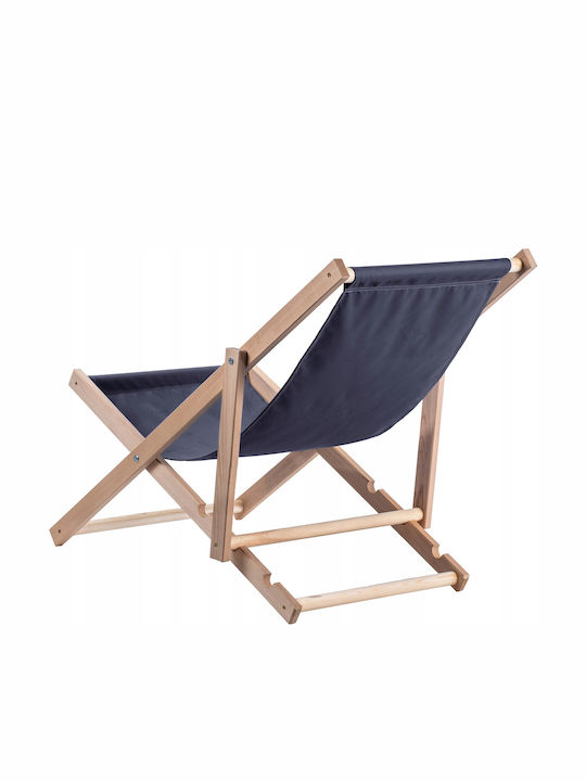 Liegestühle Holz mit Blau Stoff