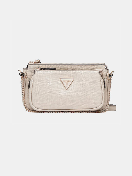 Guess Noelle Set Din piele Pungă de damă Crossbody Ecru