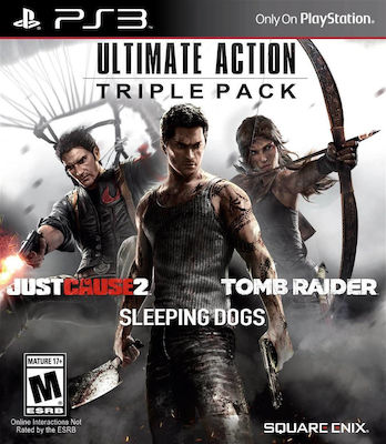 Ultimate Action Triple Pack (Just Cause 2/Sleeping Dogs/Tomb Raider) Ultimate Edition PS3 Game