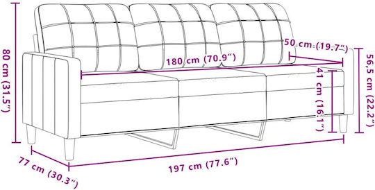 Σετ Σαλονιού 3-Sitzer & 2-Sitzer & Hocker