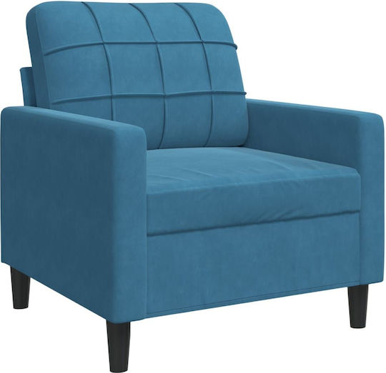 Living Room Furniture Set 3-Seater & 2-Seater & Armchair Blue