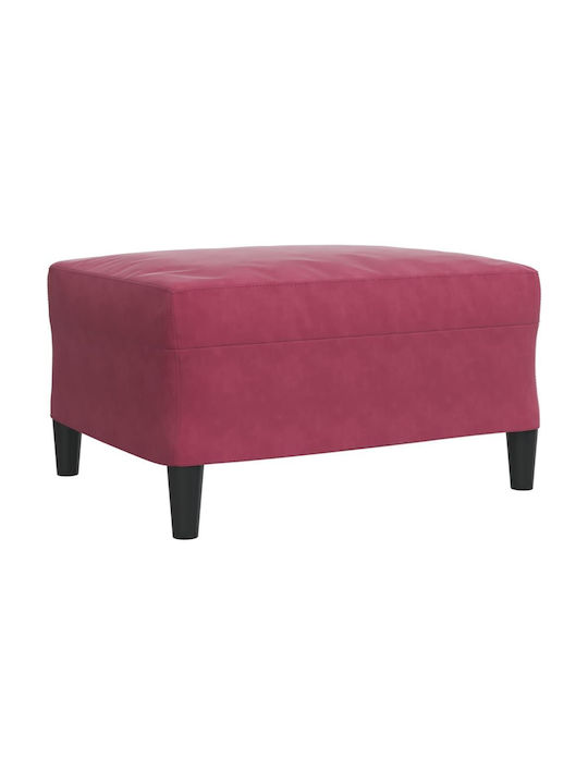 Living Room Furniture Set 3-Seater & 2-Seater & Stool Red
