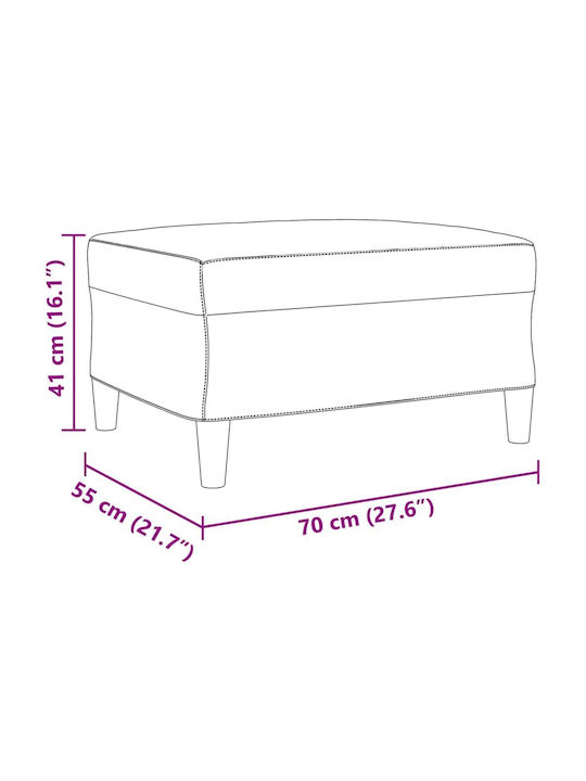 Living Room Furniture Set 3-Seater & 2-Seater & Stool Red