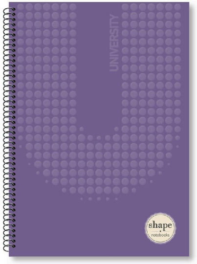 Shape Notebooks Спирал Тетрадка На райета A4 150 Листа 5 Теми Shape 1бр