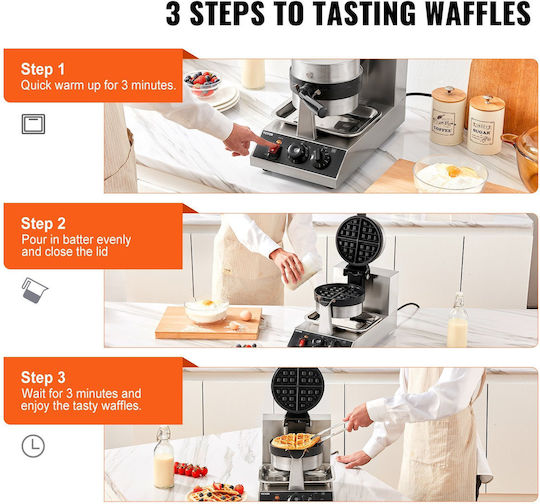 Vevor Commercial Round Waffle Maker YXHFBJHFBFGZ46VD6V2
