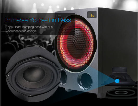 Fenda F770X 2.1 Wireless Speakers with RGB and Bluetooth 76W Black