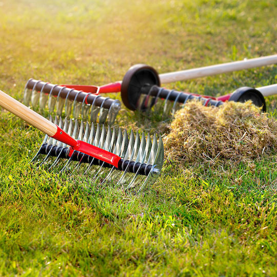 Kadax 132364 Gartenrechen Belüfter mit Stiel