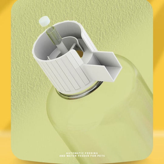 Bol Automat Din Propilenă Pentru Mâncare Pentru Câine Și Pisică Cu Suport 500ml 19cm Culoare Gri