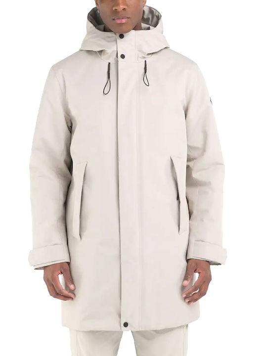 Replay Men's Winter Parka Jacket Beige