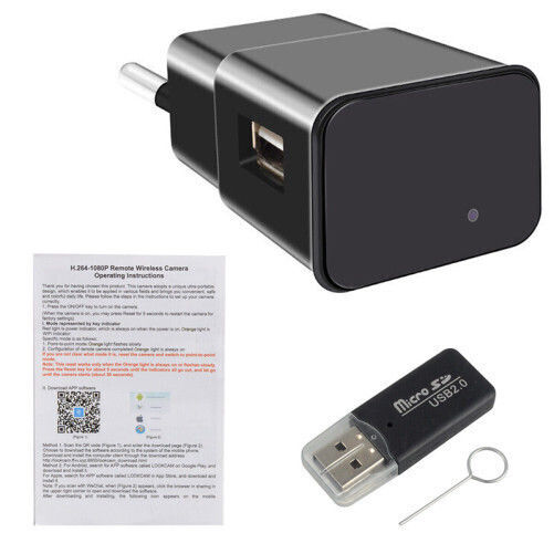 Cameră Ascunsă WiFi Plug de alimentare 8MP cu Slot pentru Card de Memorie