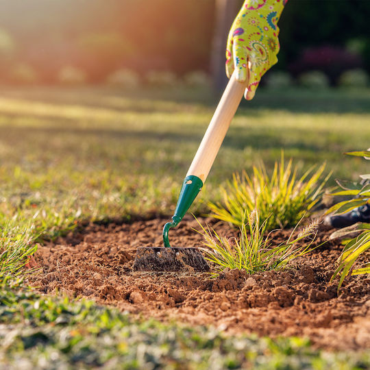 Kadax Hacke Gartenrechen mit Stiel