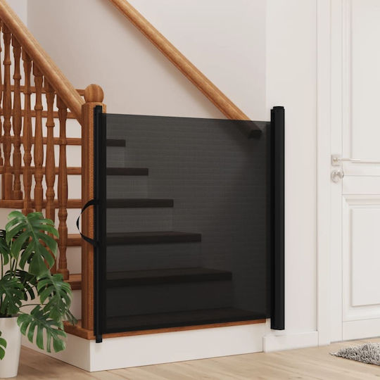 vidaXL Metallischer Hundeteiler 125x117,5cm Schwarz