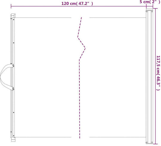 vidaXL Metallischer Hundeteiler 125x117,5cm Schwarz