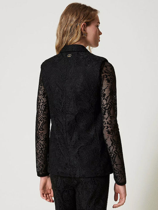 Black Lace Vest