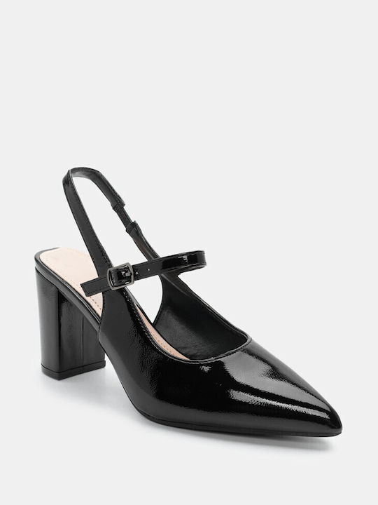 Open Heel Patent Leather Pumps 4317859-black-patent leather