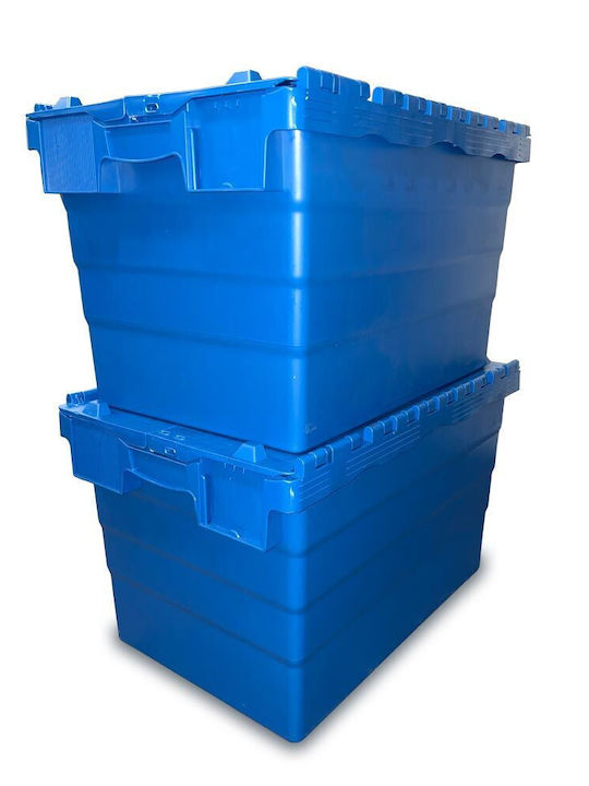 Green City International Plastic Storage Box with Lid Blue 27lt 1pcs