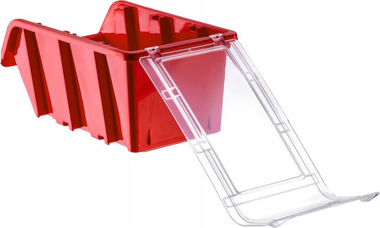 Kadax Plastic Cutie de Depozitare cu Capac Roșu 49x29.8x21cm 1buc