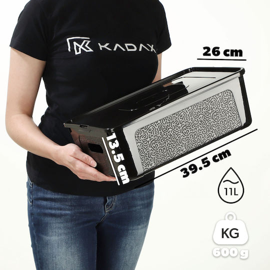 Kadax Kunststoff Aufbewahrungsbox mit Deckel Schwarz 11Es 1Stück