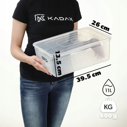 Kadax Пластмаса Кутия за съхранение с капак Прозрачен 11лт 1бр