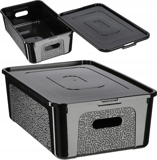 Kadax Kunststoff Aufbewahrungsbox mit Deckel Schwarz 11Es 1Stück