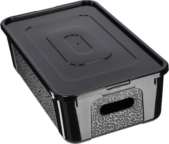 Kadax Kunststoff Aufbewahrungsbox mit Deckel Schwarz 11Es 1Stück