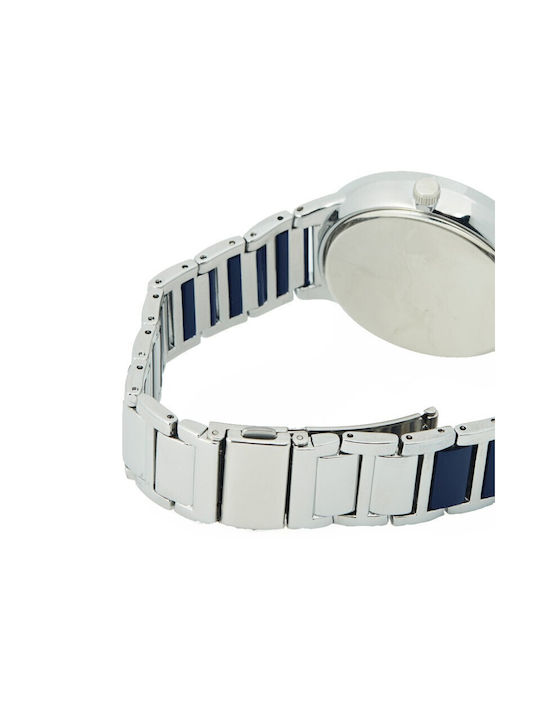 U.S. Polo Assn. Alexandre Watch Battery with Silver Metal Bracelet