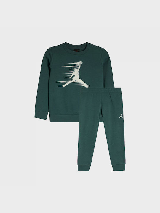 Jordan Kids Sweatpants Set Green 2pcs Flight