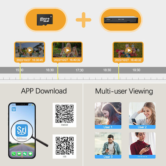 Sricam SH037 IP Κάμερα Παρακολούθησης Wi-Fi Full HD+ 4MP Αδιάβροχη με Αμφίδρομη Επικοινωνία και Φακό 4mm
