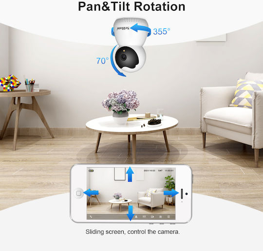 SH036 IP Κάμερα Παρακολούθησης Wi-Fi Full HD+ 3MP με Αμφίδρομη Επικοινωνία και Φακό 3.6mm