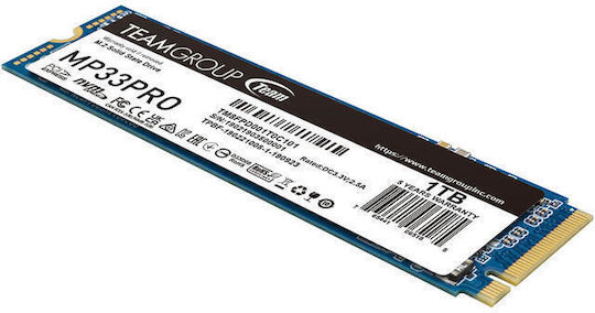 TeamGroup MP33 Pro SSD 1TB M.2 Type with PCI Express 3.0 Connection TM8FPD001T0C101