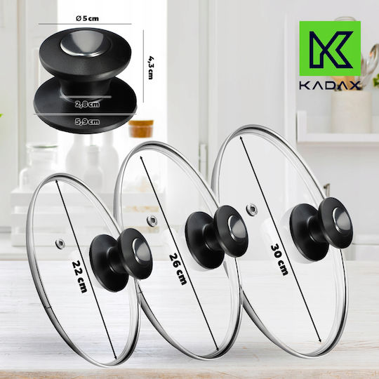 Kadax Kochgeschirrdeckel Für Glas-Topf 30cm 3Stücke 31570