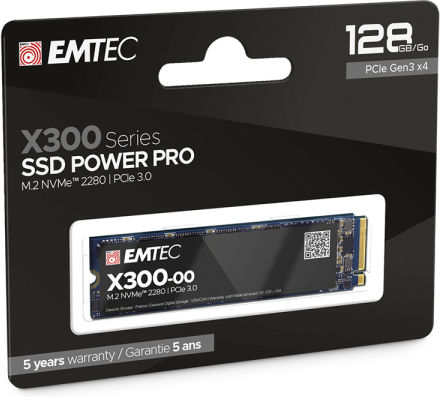 Emtec X300 M2 SSD Power Pro 128GB τύπου M.2 με σύνδεση PCI Express 3.0 ECSSD128GX300