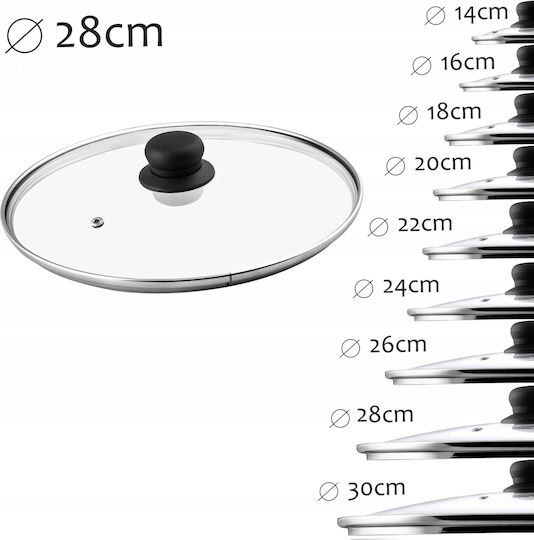 Kadax Καπάκι για Τηγάνι και Κατσαρόλα Γυάλινο 20cm 2τμχ 26793