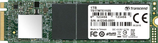 Transcend MTE110S SSD 2TB M.2 Type with PCI Express 3.0 Connection