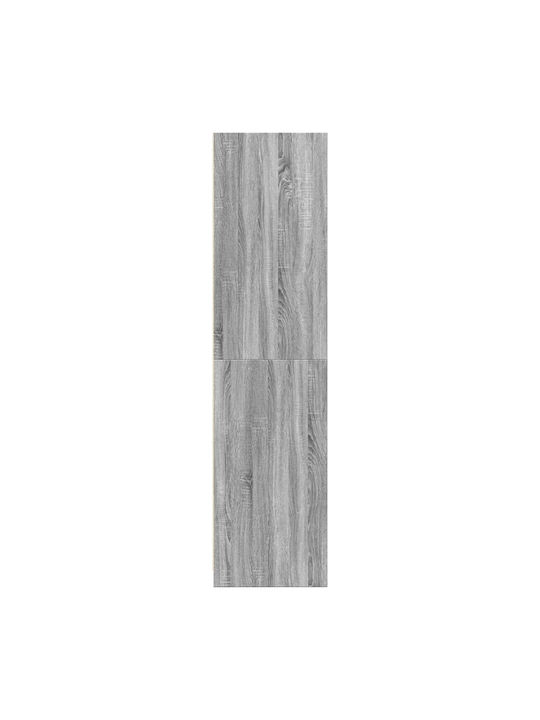 Мебел за Антре със Закачалка и Шкаф за Обувки Сив Sonoma 100x50x200см
