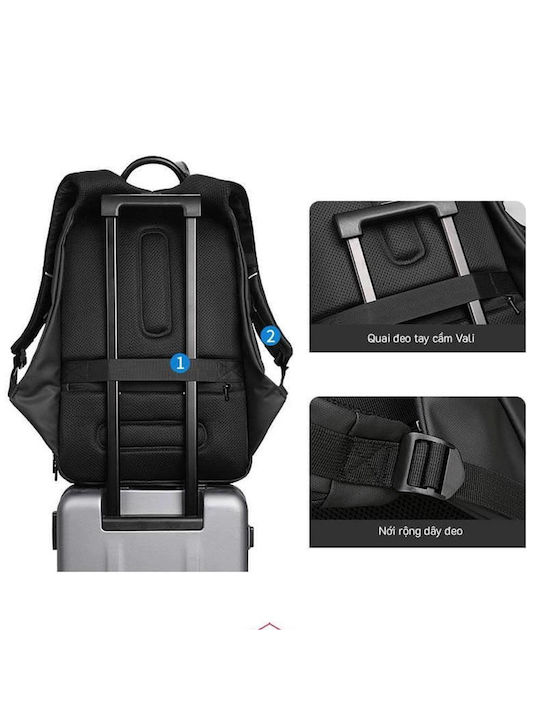 Mark Ryden MR7080D Wasserdichte Rucksack Für Laptop 17.3 Mit USB-Anschluss In Schwarz