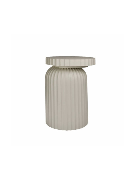 Stool For Living Room Ceramic Collone Beige 44.1x43.3x56.9cm