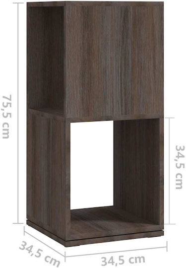 Gray Bookcase Sonoma 34.5x34.5x75.5 cm