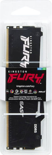 Kingston Fury Beast RGB 16GB DDR5 RAM with 6000 Speed for Desktop