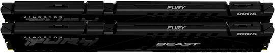 Kingston Fury Beast 16GB DDR5 RAM with 2 Modules (2x8GB) and 5200 Speed for Desktop