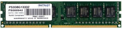 Patriot DDR3 with Module 1x8GB and Speed 1333 for Desktop
