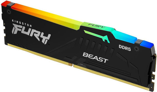 Kingston Fury Beast RGB DDR5 128GB RAM with 4x32GB Modules and Speed 5200 for Desktop