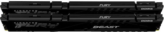 Kingston Fury Beast DDR5 16GB RAM with 2x8GB Modules and Speed 6000 for Desktop