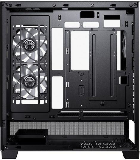 Phanteks XT View Gaming Midi Tower Κουτί Υπολογιστή με Πλαϊνό Παράθυρο και RGB Φωτισμό Μαύρο
