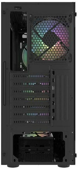 Natec Fury Shobo SH4F Gaming Midi Tower Κουτί Υπολογιστή με Πλαϊνό Παράθυρο και RGB Φωτισμό Μαύρο