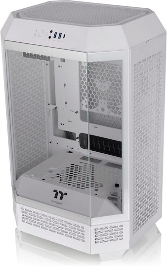 Thermaltake The Tower 300 Gaming Micro Tower Κουτί Υπολογιστή με Πλαϊνό Παράθυρο και RGB Φωτισμό Λευκό