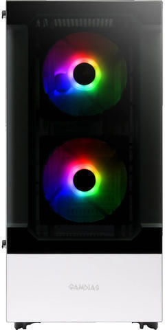 Gamdias TALOS E3 Gaming Midi Tower Computer Case with Window Panel and RGB Lighting White